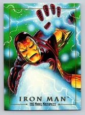Skybox 1992 Marvel Masterpieces #38 Iron Man Trading Card MCU Avengers