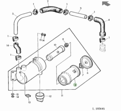 Genuine John Deere Tractor Filter Element AR84228 1020 1120 1030 1130 ...
