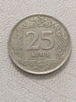 COIN / TURKEY / 25 Kurus 2011 Kayihan coins T68