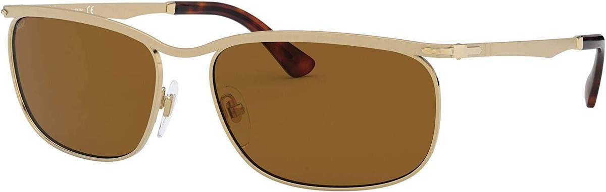 PERSOL KEY WEST GOLD TONE TORT CRYSTAL BROWN SUNGLASSES