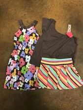 Gymboree Jungle Gem Lot Dress Skirt Shirt Size 6, 7, 8 EUC Flowers Stripes