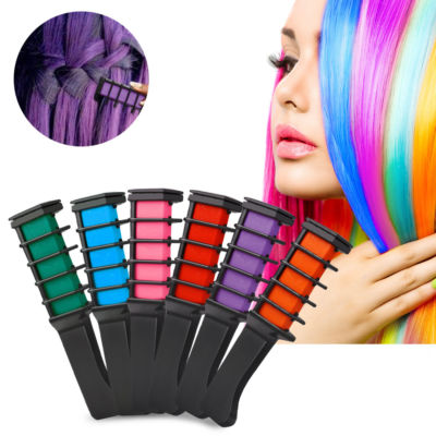 6 Farben Haarkreide Haar Tönung Haarfarbe Färben kamm-Haarkreide Hair Chalks MO1