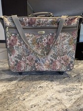JAGUAR Floral Tapestry Rolling Suitcase Luggage 22