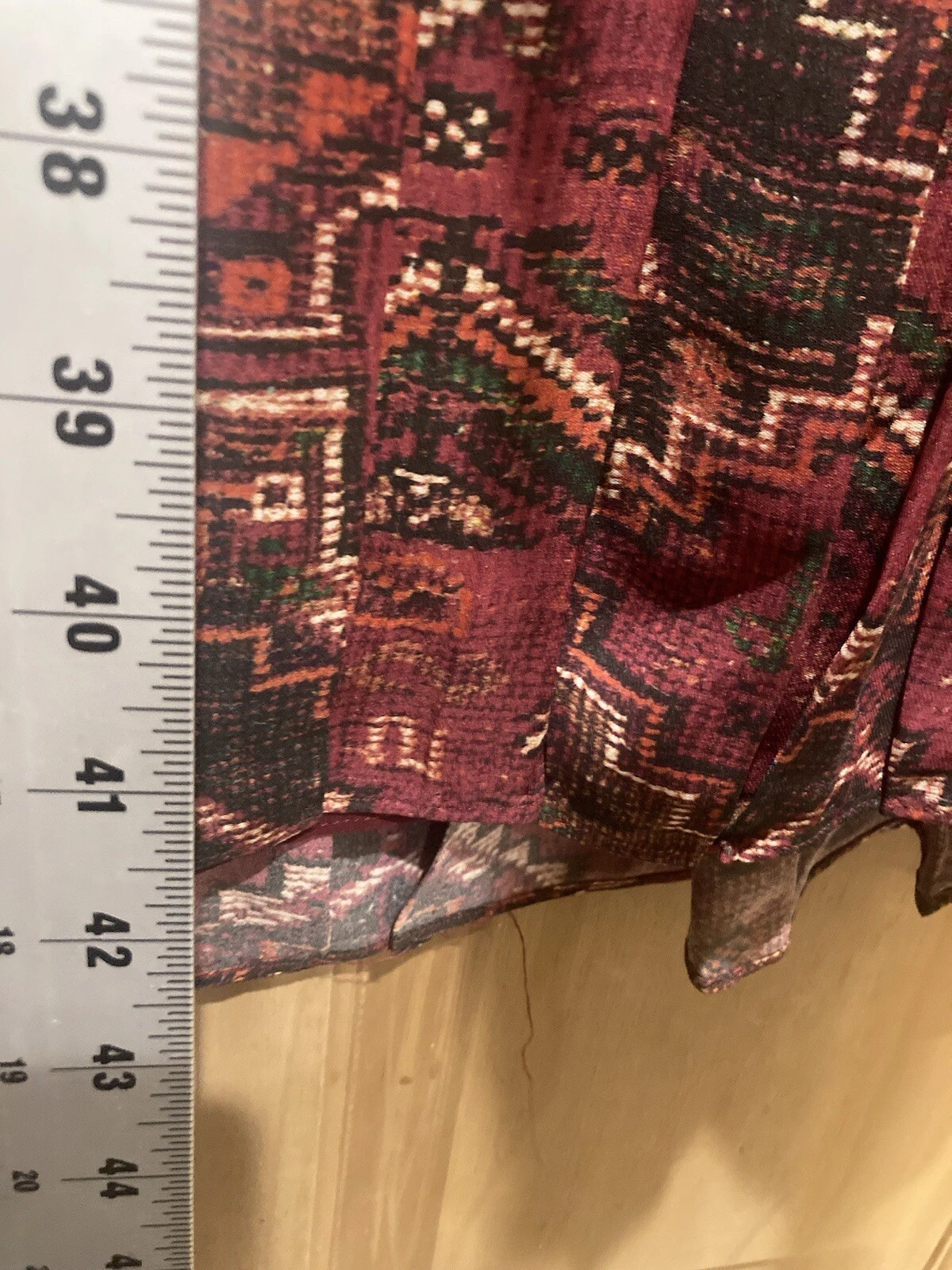 Abito camicia seta stampata Tory Burch taglia 12 rosso western