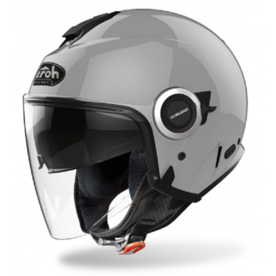 Airoh Helios Concrete Grey Motorcycle Scooter Jet Helmet Size MS