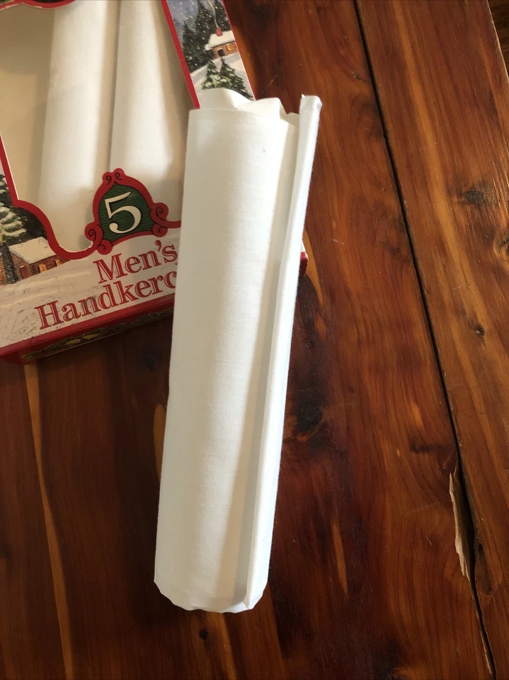 Pañuelo De Colección Paris Accesorios x3 Blanco Sólido Hecho en EE. UU. Paquete de Navidad Nuevo Foto 2 de 4