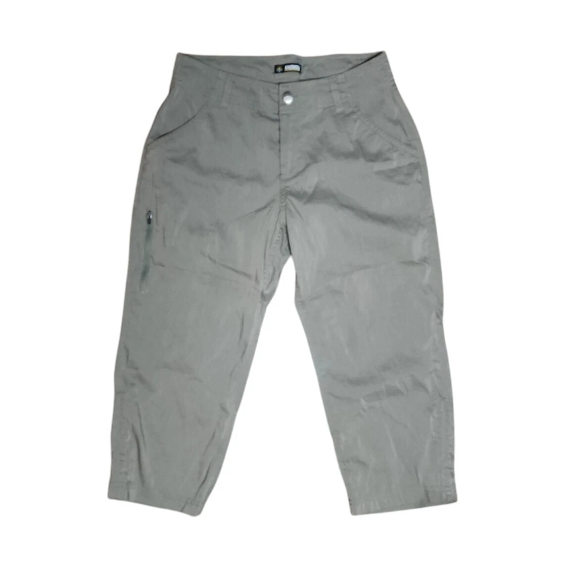 KHOMBU Solid All Green Hiking Outdoor Crop Active Pants Womens Size S Small
