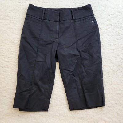 Apt. 9 Stretch Maxwell Bermuda Shorts 4 Black Cotton STretch Office Modest