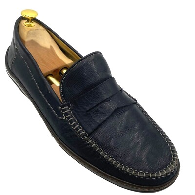 Vintage Italy Cole Haan Mens 11.5 black leather loafer  display picture 3