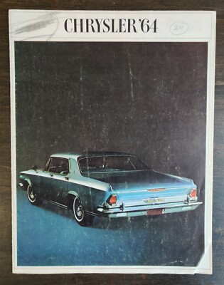 Vintage 1964 Chrysler Full Line Original Sales Brochure Booklet Catalog - OC