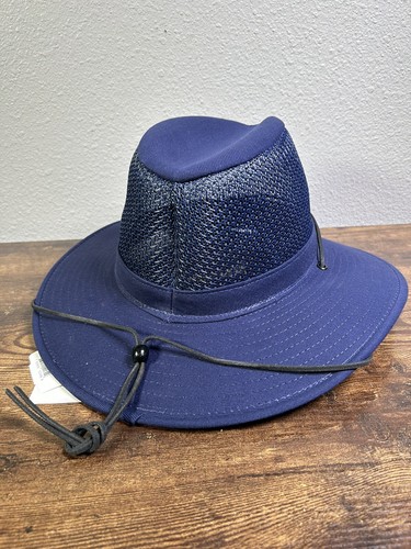 Cappello Henschel Cappelli Aussie Breezer GRANDE 5321 Maglia Cotone MADE IN USA Navy/discoteca - Foto 4 di 12
