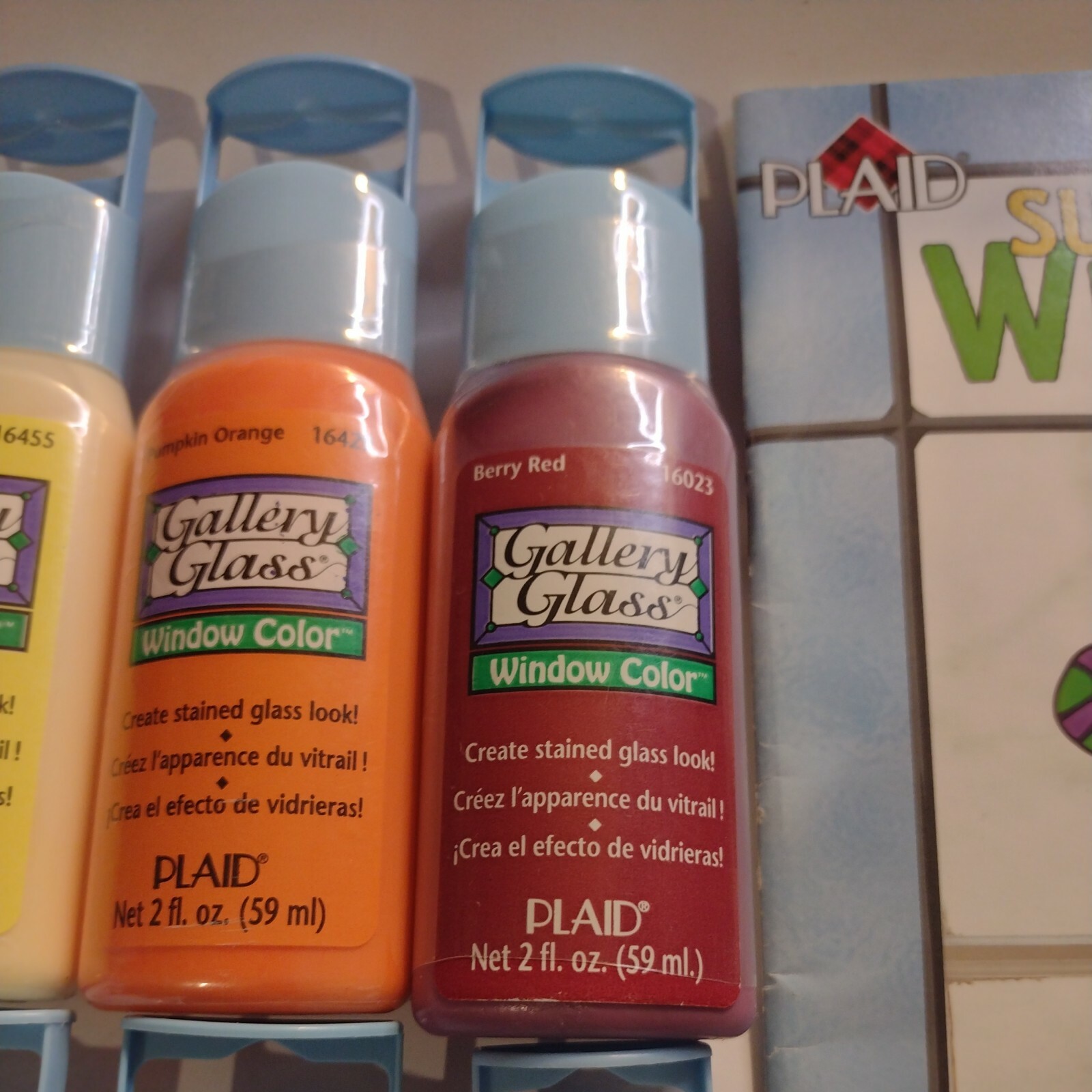 Plaid Super Window Clings And Lot Of 6 Gallery Glass Colors For Painting Windows