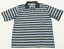 thumbnail 1 - Kirkland Polo Shirt Short Sleeve Large Gray Navy Blue Striped Poly Spandex 1-136