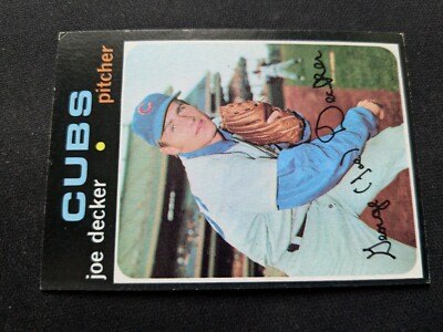 1971 Topps Baseball Card # 98 Joe Decker RC - Chicago Cubs (VG/EX)
