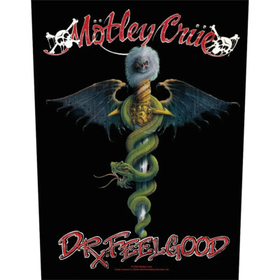 MÖTLEY CRÜE RÜCKENAUFNÄHER BACKPATCH # 12 DR. FEELGOOD 36x29cm FLICKEN