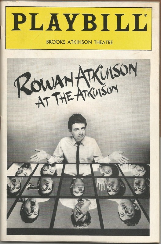Rowan Atkinson at The Atkinson 1986 OPENING NIGHT Broadway Playbill