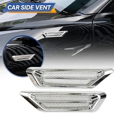 Universal 2x Car Fender Side Hood Vent Air Flow Decor Chrome Sticker.Accessories