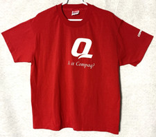 Vintage Q Is It Compaq Computer Single Stitch 90’s T Shirt Size L made in USA