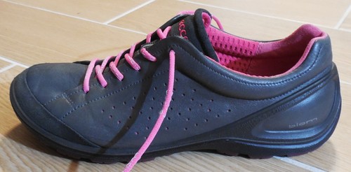 ECCO Biom Grip Women’s Gray Leather Athletic Walking Shoes Size US 7.5 / EU 38 - Picture 5 of 7