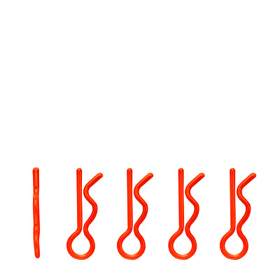Karosserie Klammern Clips 15 mm neon orange für RC Car 1:10 - 1:8 5 Stk partCore
