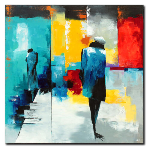 NOVAARTE Acryl Bild Gemälde Frauen Abstrakte Malerei Kunst Modern Stadt ORIGINAL