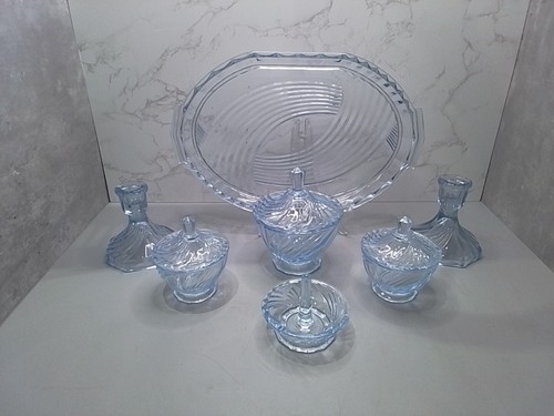 Walther And Sohne Blue Cross Dressing Table Set ( Atlantik  ) - Foto 4 di 12