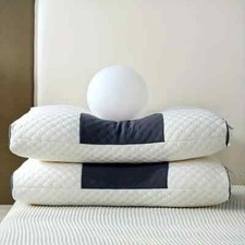 2PCS Knitted Antibacterial Cotton Massage Neck Pillow For Sleeping Soft.