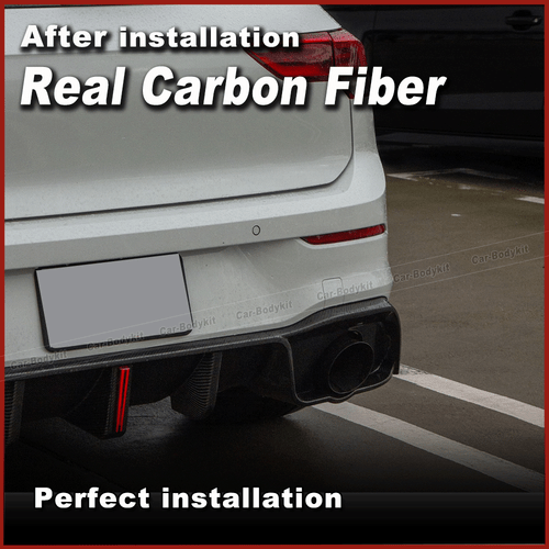 Carbon Heckdiffusor Diffusor Heck Stoßstangen Heckansatz Für VW Golf 8 MK8 GTI - Bild 5 von 12
