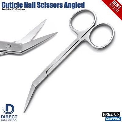 Curved Cuticle Scissor 3.5  Arrow Point Super Sharp Manicure Pedicure German Gr