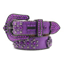 Women Western Rhinestone Belt Cowgirl Cowboy Rivet Studded Punk Belts for Men