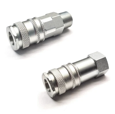 DELTA-P LTD EURO Air Line Connector Couplings with 1/4" or 3/8" BSP Male or Female Threads