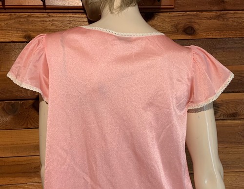 VINTAGE VASSARETTE PEACH SIZE SMALL BABYDOLL NIGHTGOWN #14618 - Picture 9 of 9
