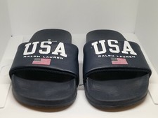 Polo RALPH LAUREN Sandals Unisex SZ 11 SLIDERS Rubber Kids Shoes