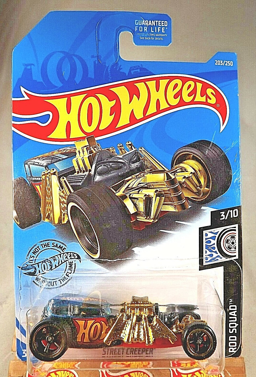 2019 Hot Wheels Super Treasure Hunt #203 Rod Squad 3/10 STREET CREEPER w/RR Whls