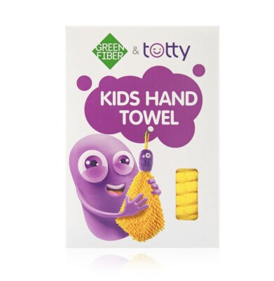 Green Way Green Fiber & Totty Kinderhandtuch, gelb