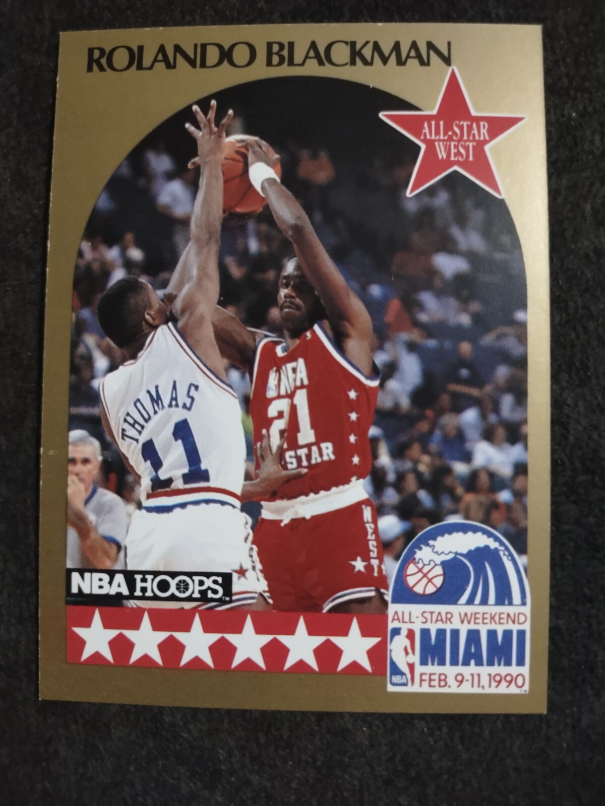 1990-91 NBA Hoops Basketball Card #14 Rolando Blackman All-Star Dallas Mavericks
