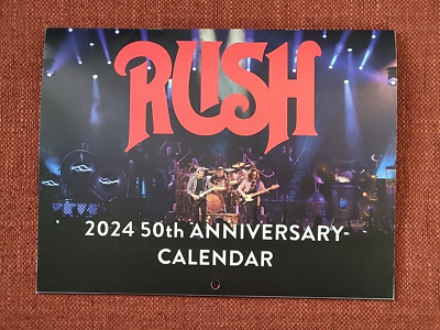 RUSH 2024 50th Anniversary Wall Calendar 9x12 - LEE LIFESON PEART | eBay