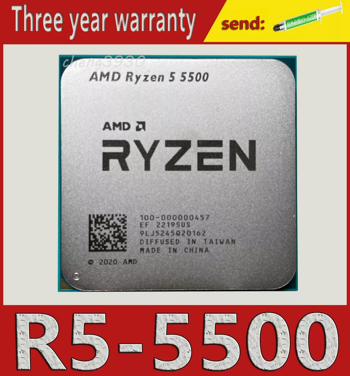 AMD Ryzen 5 5500 6Core AM4 65W Twelve-Thread 3.6GHz CPU Processor R5 5500