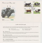 IRELAND, Scott #691-694 on Illustrated Unaddressed FDC, Issued 7/2/87