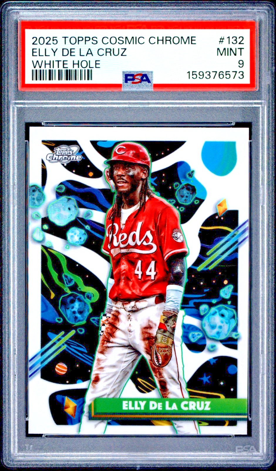 2025 Topps Cosmic Chrome - Elly De La Cruz - White Hole Refractor - PSA MINT 9