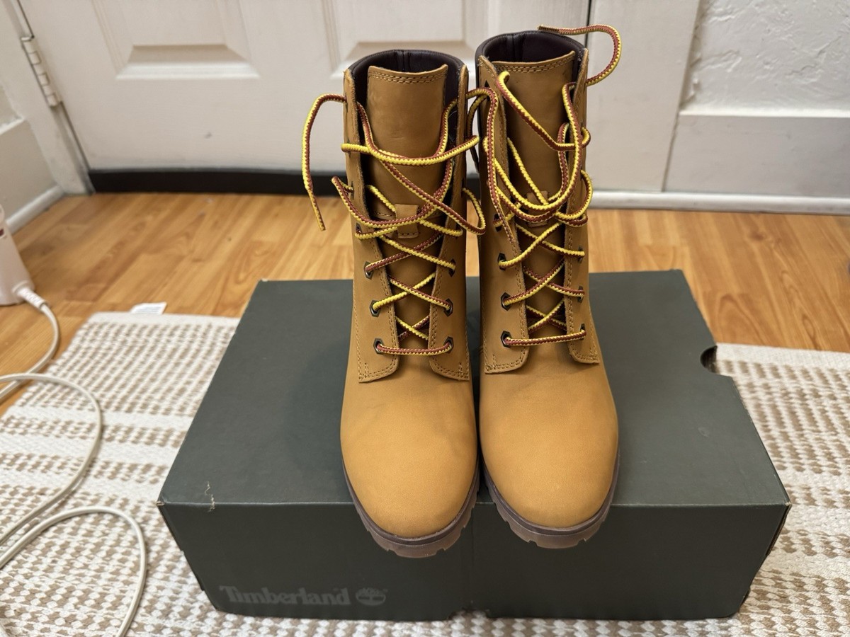Timberland Allington 6IN Boot Wheat Nubuck Lace Up Women display picture 1