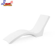 Pool and Patio Lounger Chair Resin Outdoor White Weather-Resistant