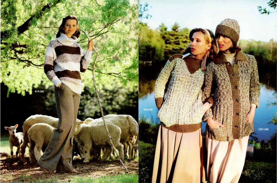 Knitting Pattern Book Blarney Irish Knits 1970's Vintage Bernat 7 Patterns - Image 2 of 3