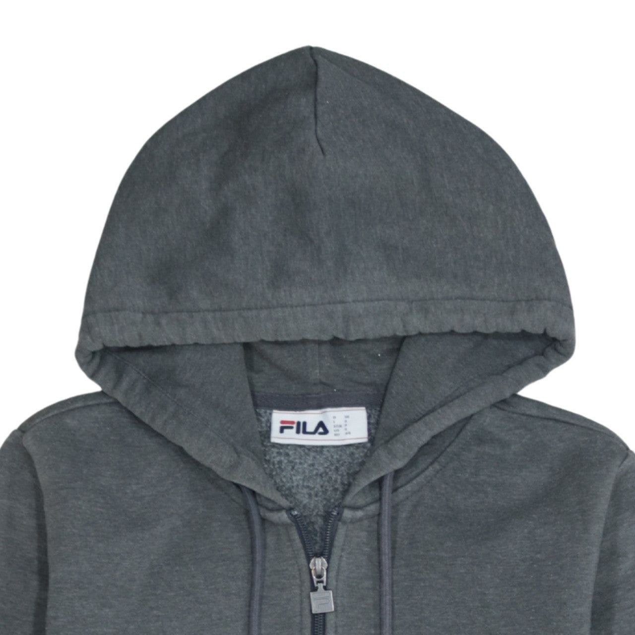 Felpa con cappuccio vintage FILA GRIGIA UOMO S