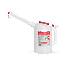 Premium 6 Quart Measuring and Dispensing Jug, Flexible 10.5" Spout, Made in USA