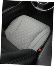 PU Leather Car Seat Cover Fit Winter,Breathable Bottom Seat 2PC-leather B-Gray