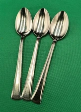 Set of 3 Gorham Design Studio TRISTAN II pattern stainless teaspoons 6 1/4"