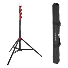 Flashpoint Pro Heavy-Duty Air-Cushioned Light Stand Red, 9.5'