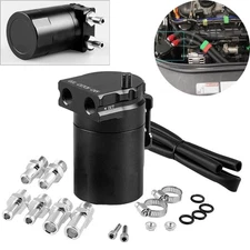 Oil Catch Can Kit Reservoir Baffled Tank with Breather Filter Universal Aluminum