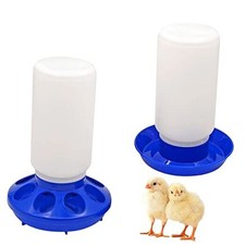 Chicken Feeder and Waterer Kit Set - Automatic Chicken Waterer Feeder - Blue